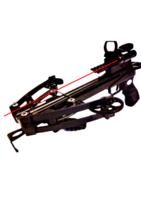 120lb mini Striker crossbow pistol with red dot sight and laser aimer
