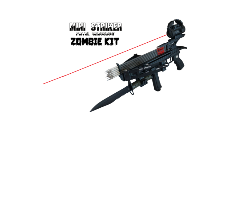 mini Striker pistol crossbow with zombie kit