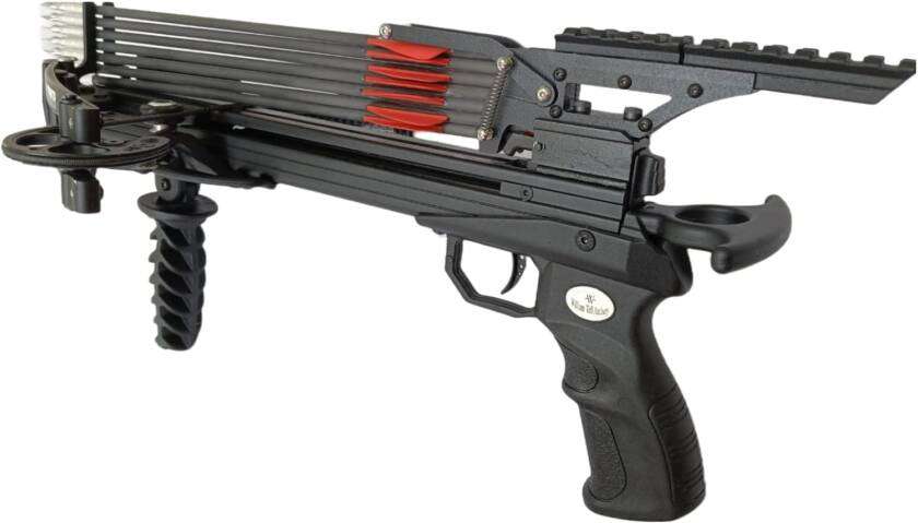 120lbs Mini Striker Repeating Pistol Crossbow with 6 Bolt Magazine