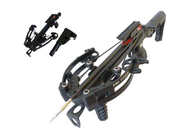 Mini Striker pistol crossbow with removable buttstock