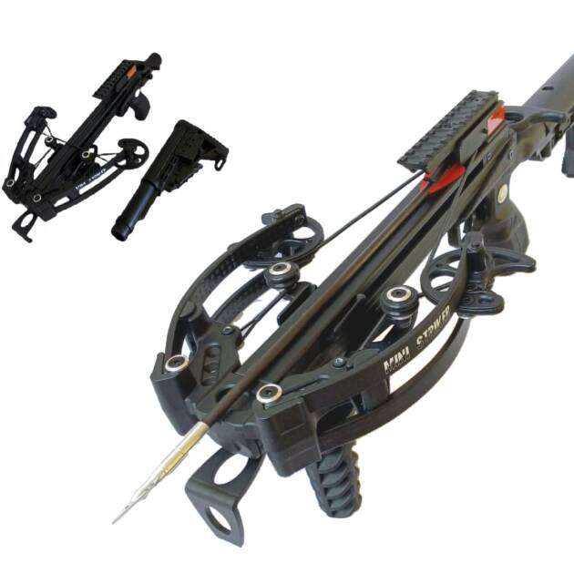 Mini Striker pistol crossbow with removable buttstock